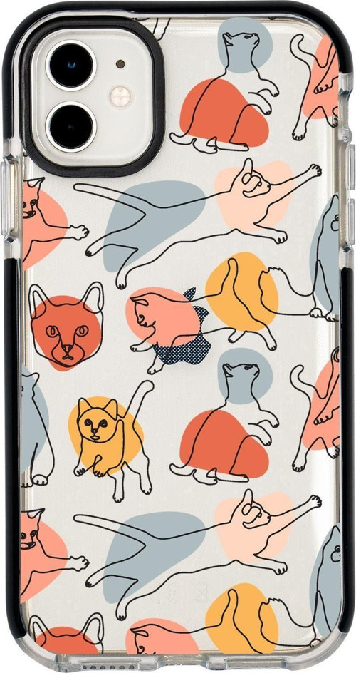 Iphone 11 Sevimli Kedi Figürleri Candy Bumper Silikonlu Telefon Kılıfı