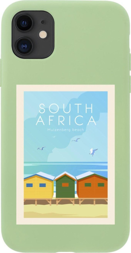 Iphone 11 South Africa Tasarımlı Yeşil Telefon Kılıfı