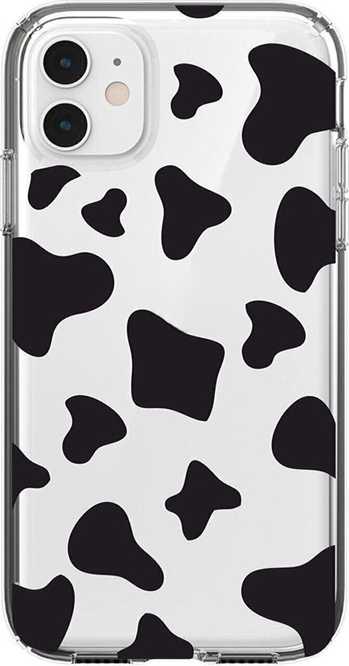 Iphone 11 Uyumlu Inek Tasarımlı Şeffaf Telefon Kılıfı
