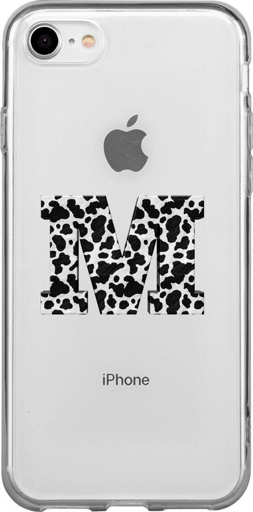 İphone 7 M Harfi Desenli Şeffaf Telefon Kılıfı