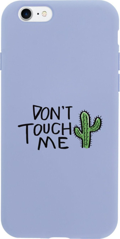 İphone Se Don'T Touch Me Tasarımlı Lila Telefon Kılıfı