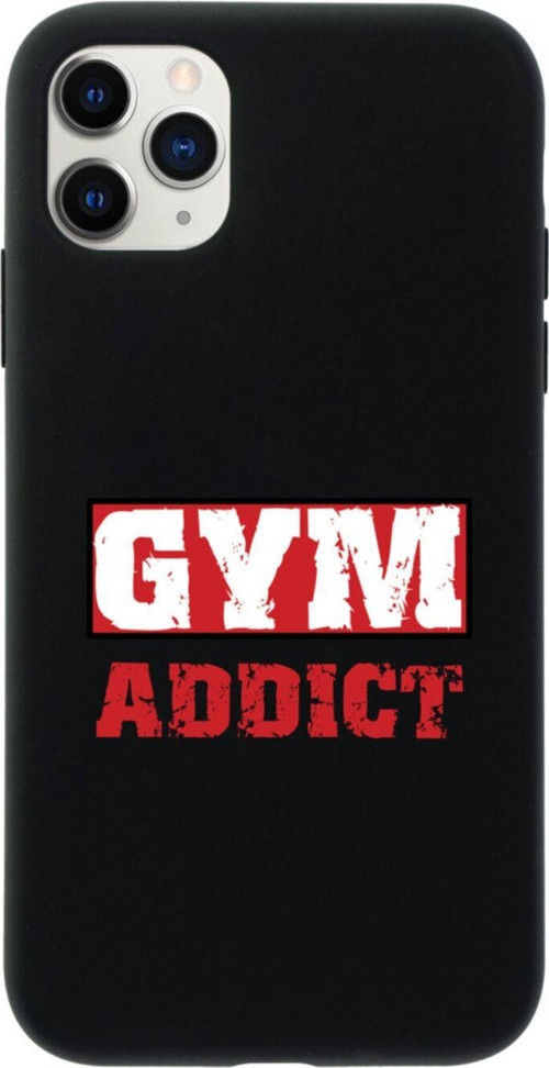 Iphone 11 Pro Gym Addict Tasarımlı Siyah Telefon Kılıfı