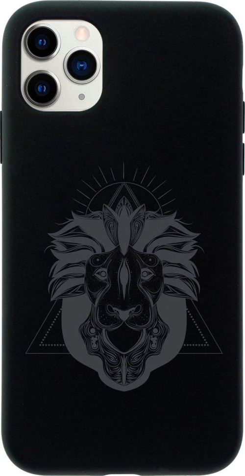 Iphone 11 Pro Max Aslan Çizim Tasarımlı Yeşil Telefon Kılıfı