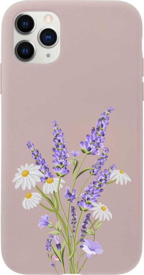 Iphone 11 Pro Max Lavander Tasarımlı Pembe Telefon Kılıfı