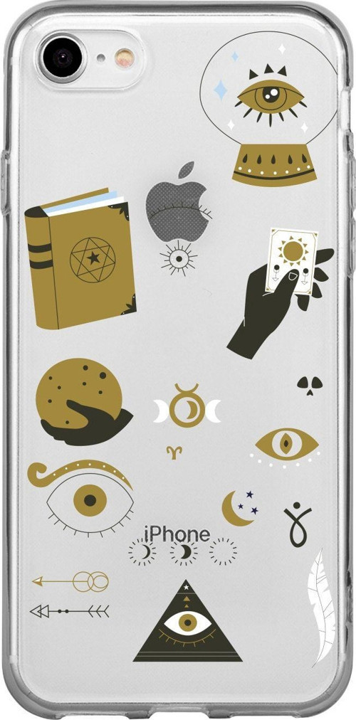 İphone 7 Esoteric Desenli Şeffaf Telefon Kılıfı