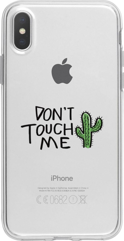 İphone X Dont Touch Me Şeffaf Telefon Kılıfı