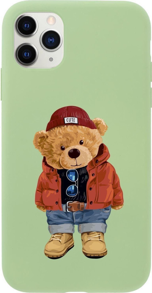 Iphone 11 Pro Teddy Bear Premium Silikonlu Telefon Kılıfı