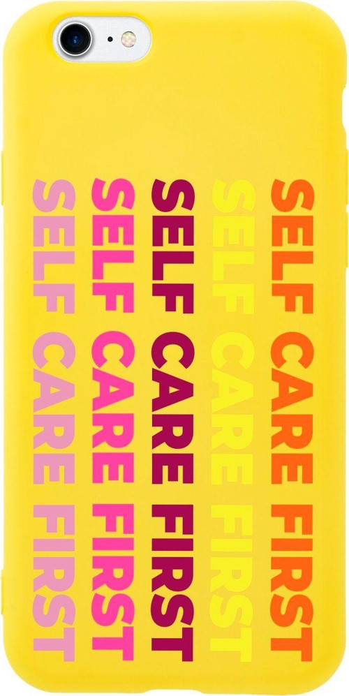 İphone Se Self Care Fırst Tasarımlı Sarı Telefon Kılıfı