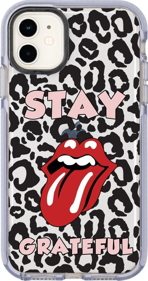 Iphone 11 Stay Grateful Desenli Candy Bumper Silikonlu Telefon Kılıfı