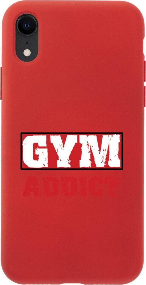 İphone Xr Gym Addict Tasarımlı Kırmızı Telefon Kılıfı