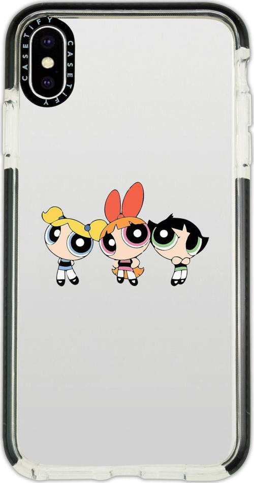 İphone Xs Max Casetify Powepuff Girls Desenli Anti Shock Premium Silikonlu Siyah Kenar Detaylı Telef