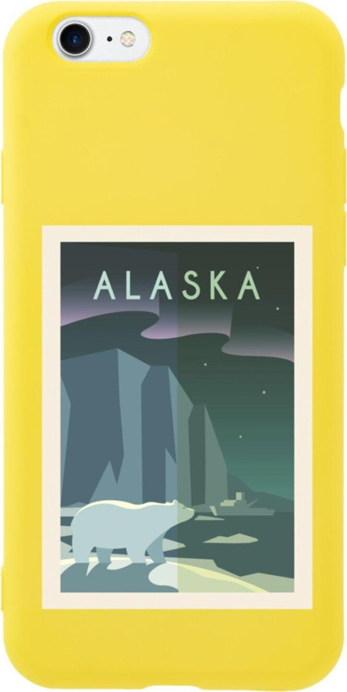 İphone 7 Alaska Tasarımlı Sarı Telefon Kılıfı