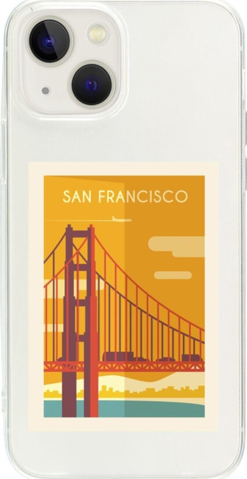 İphone 15 San Fransisco Şeffaf Telefon Kılıfı