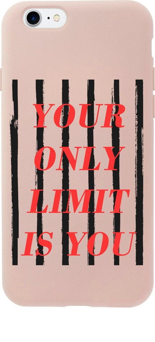 İphone 7 Your Only Lımıt Is You Tasarımlı Pembe Telefon Kılıfı