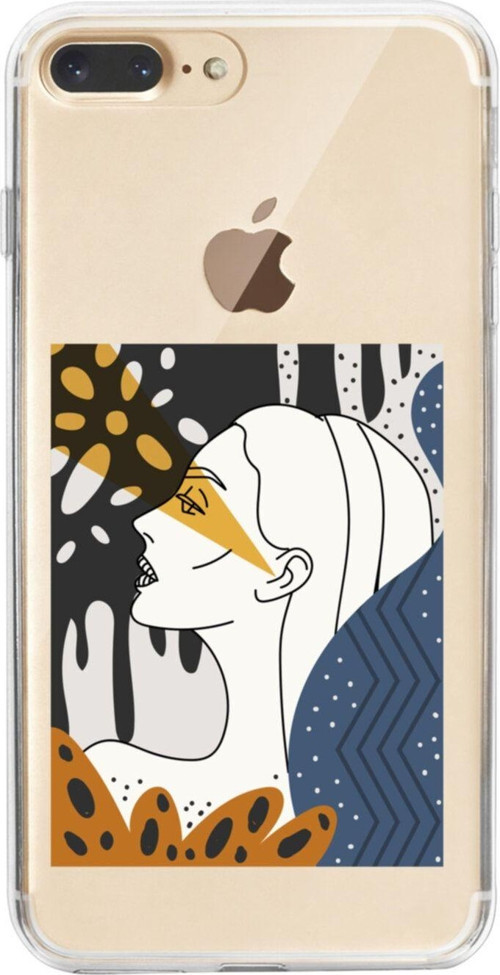 İphone 7 Plus Face Art Poster Şeffaf Telefon Kılıfı