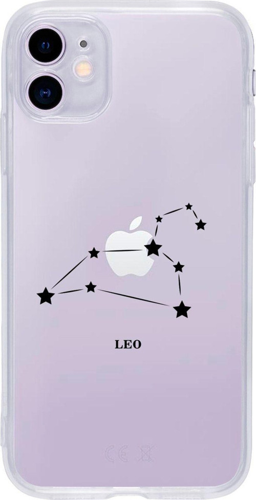 Iphone 11 Aslan Yıldız Desenli Şeffaf Telefon Kılıfı