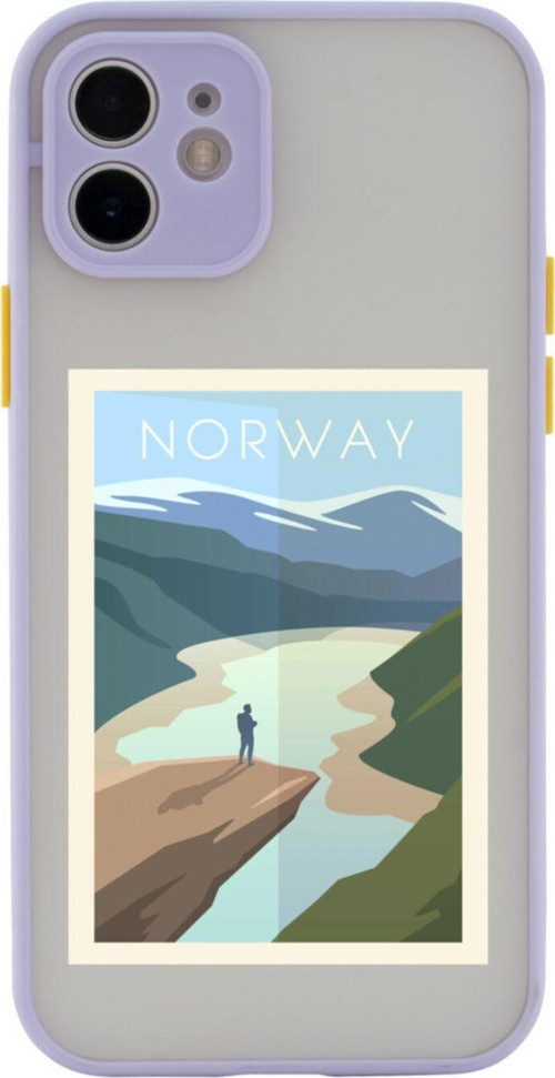 Iphone 11 Lüx Kamera Lens Korumalı Norway Lila Telefon Kılıfı
