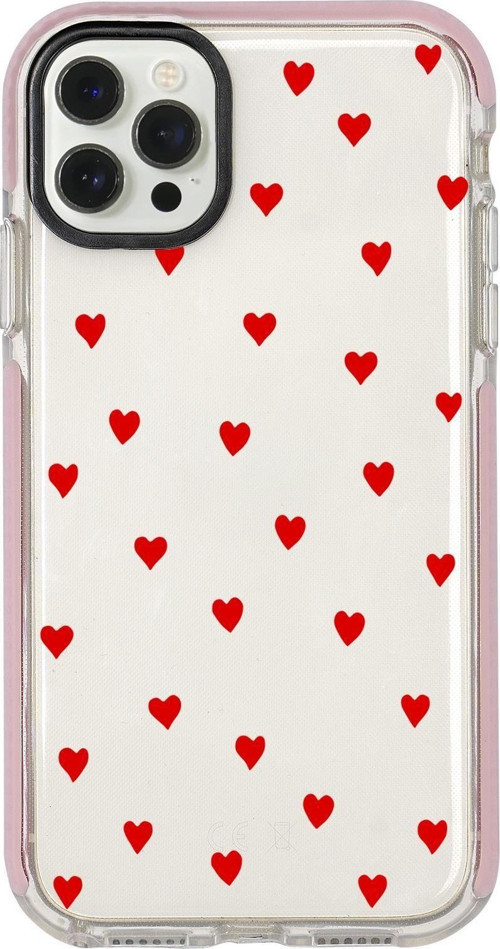 İphone 12 Pro Max Uyumlu Sevimli Kalpler Candy Bumper Silikonlu Telefon Kılıfı