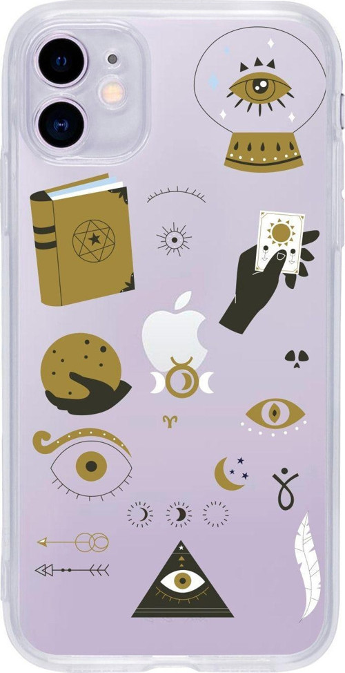 Iphone 11 Esoteric Desenli Şeffaf Telefon Kılıfı