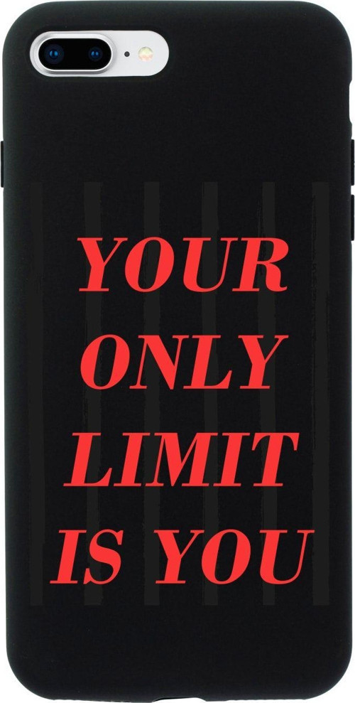 İphone 7 Plus Your Only Lımıt Is You Tasarımlı Siyah Telefon Kılıfı