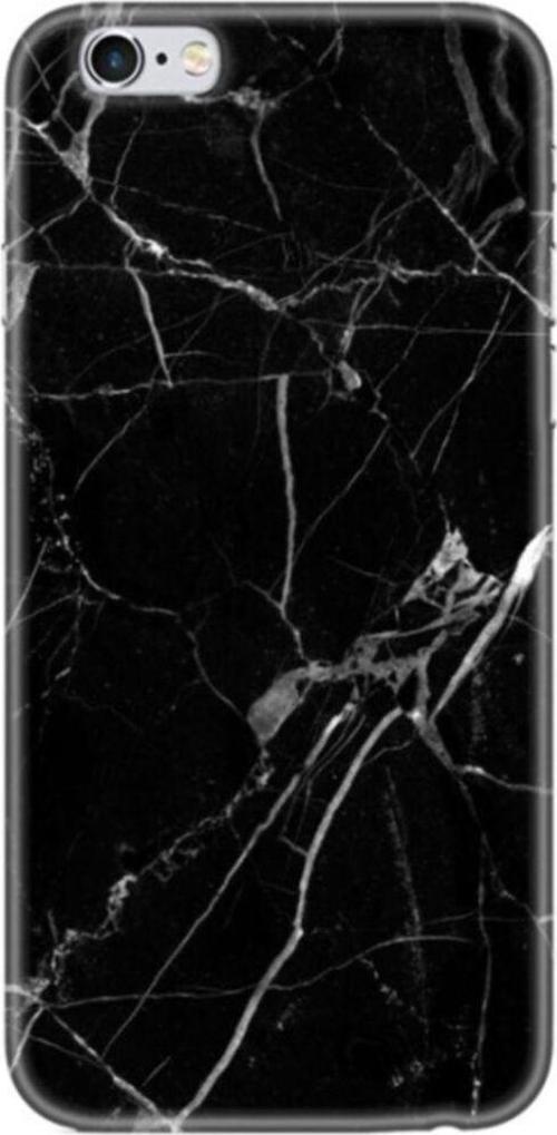 İphone 6 Plus Siyah Mermer Desenli Telefon Kılıfı