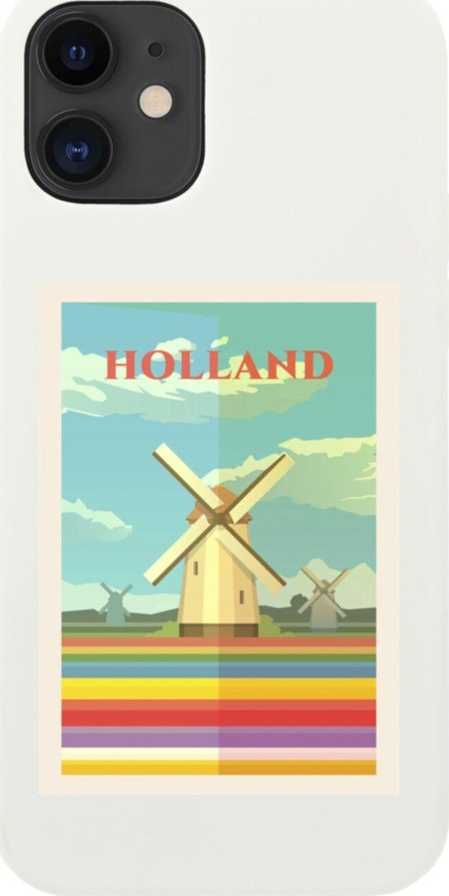 İphone 12 Holland Tasarımlı Beyaz Telefon Kılıfı