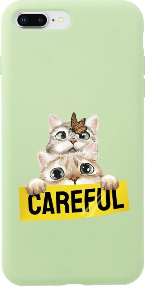 İphone 7 Plus Careful Tasarımlı Yeşil Telefon Kılıfı