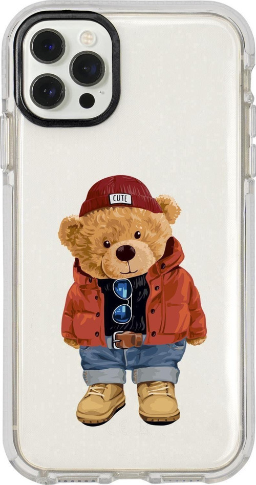 Iphone 12 Pro Teddy Bear Candy Bumper Silikonlu Telefon Kılıfı