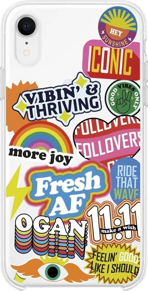 İphone Xr Fresh Desenli Premium Şeffaf Silikon Kılıf