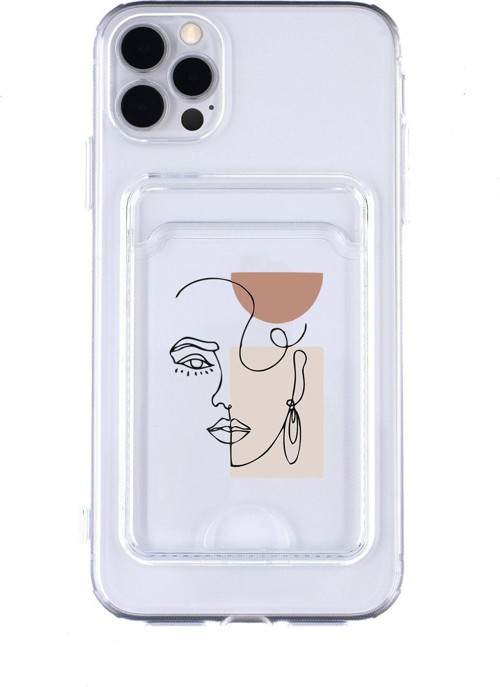 Iphone 11 Pro Uyumlu Women Art Desenli Şeffaf Kamera Korumalı Ve Kartlıklı Telefon Kılıfı