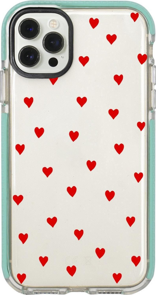 İphone 12 Pro Max Uyumlu Sevimli Kalpler Candy Bumper Silikonlu Telefon Kılıfı