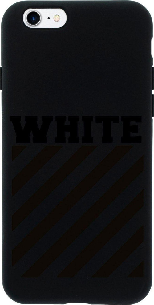 İphone 7 White Tasarımlı Siyah Telefon Kılıfı