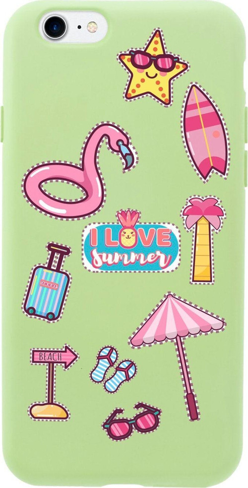 İphone 7 Love Summer Tasarımlı Yeşil Telefon Kılıfı