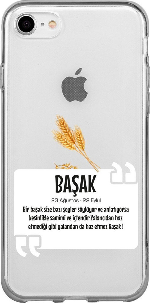 İphone Se Başak Yıldız Desenli Şeffaf Telefon Kılıfı
