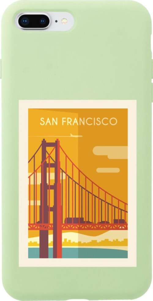 İphone 8 Plus San Francisco Tasarımlı Yeşil Telefon Kılıfı