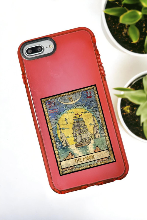 İphone 7 Plus Uyumlu The Moon Desenli Color Impact Silikonlu Telefon Kılıfı