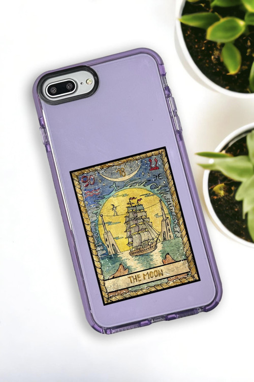 İphone 7 Plus Uyumlu The Moon Desenli Color Impact Silikonlu Telefon Kılıfı