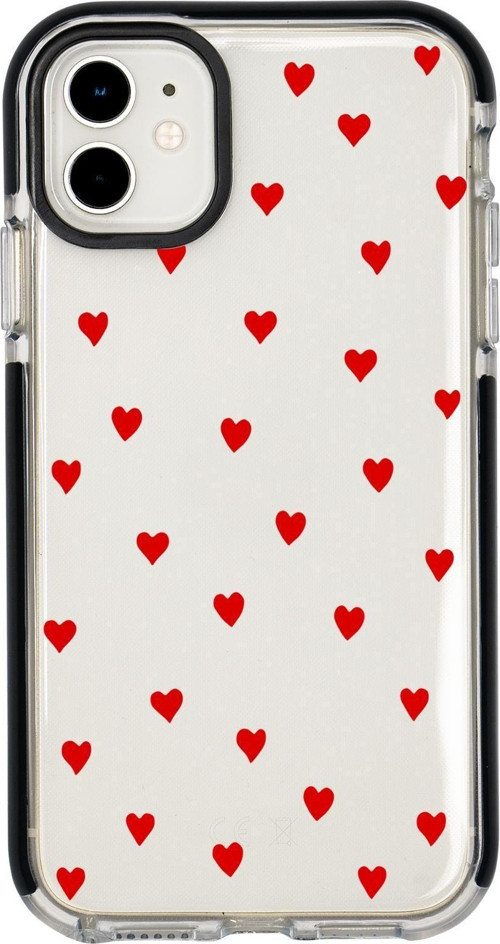 İphone 11 Uyumlu Sevimli Kalpler Candy Bumper Silikonlu Telefon Kılıfı