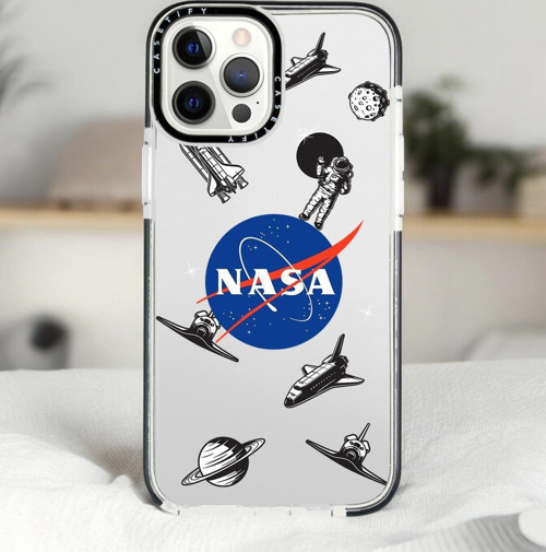 İphone 14 Pro Nasa Desenli Casetify Darbe Emci Silikonlu Telefon Kılıfı