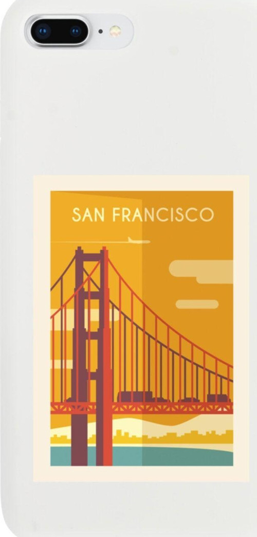 İphone 8 Plus San Francisco Tasarımlı Beyaz Telefon Kılıfı