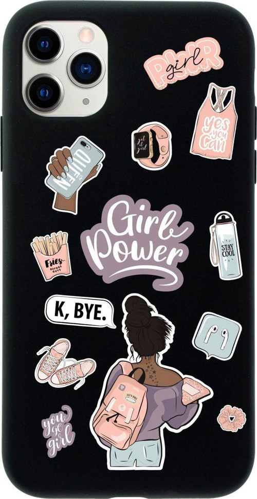 Iphone 11 Pro Max Girl Power Tasarımlı Yeşil Telefon Kılıfı