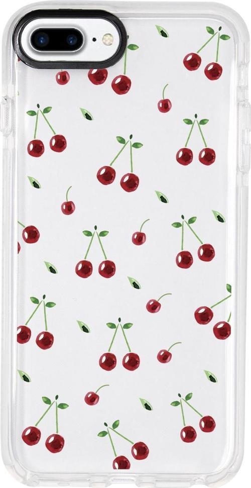 İphone 8 Plus Uyumlu Kiraz Candy Bumper Silikonlu Telefon Kılıfı