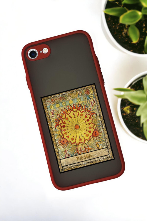 İphone Se 2020 Uyumlu The Sun Deer Desenli Buzlu Şeffaf Lüx Telefon Kılıfı