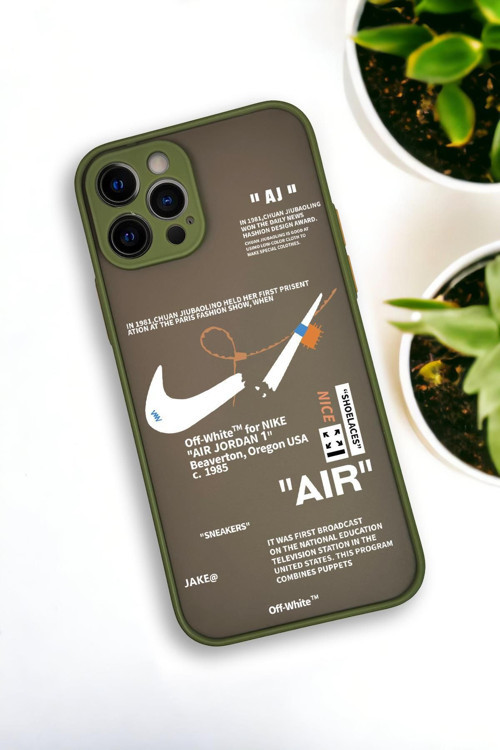 İphone 12 Pro Uyumlu Air Desenli Buzlu Şeffaf Lüx Telefon Kılıfı