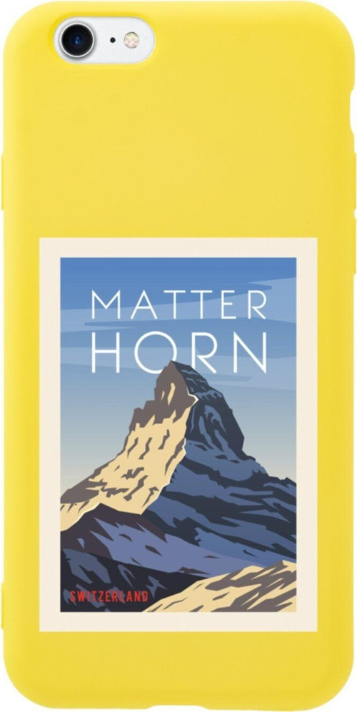 İphone 7 Matter Horn Tasarımlı Sarı Telefon Kılıfı