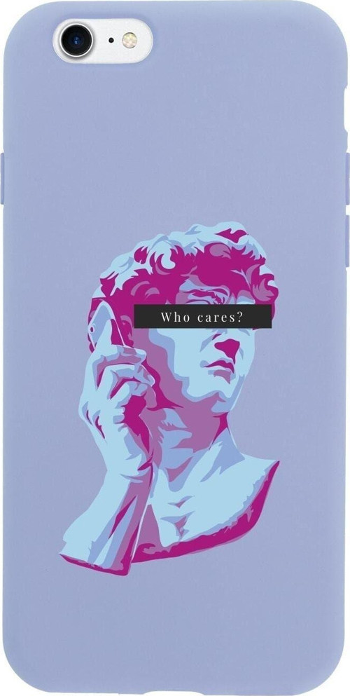 İphone 7 Who Cares Tasarımlı Lila Telefon Kılıfı