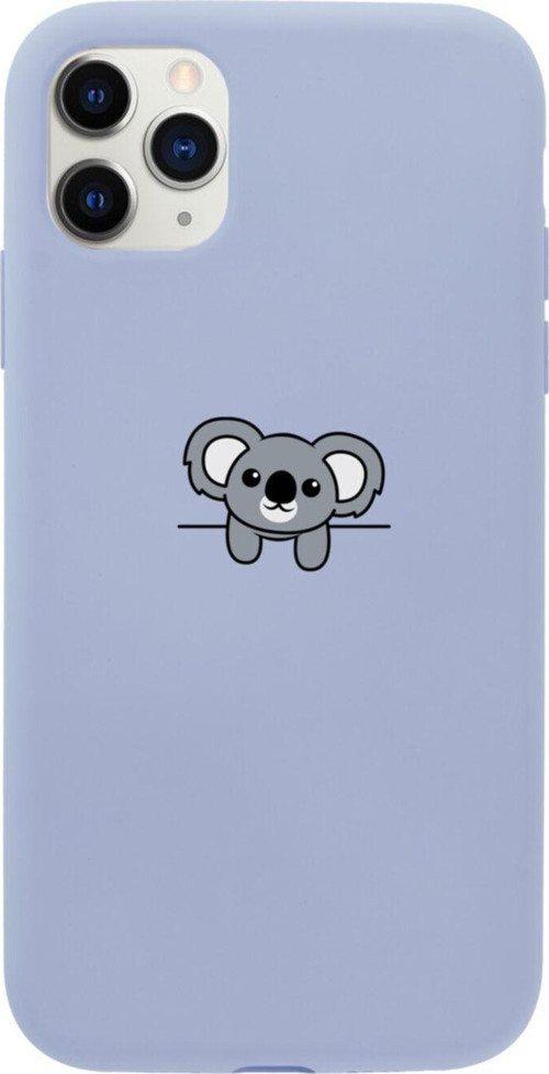 Iphone 11 Pro Koala Tasarımlı Lila Telefon Kılıfı