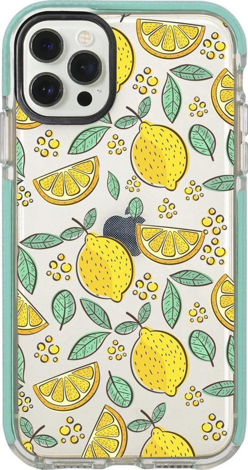 Iphone 12 Pro Limon Desenli Candy Bumper Silikonlu Telefon Kılıfı