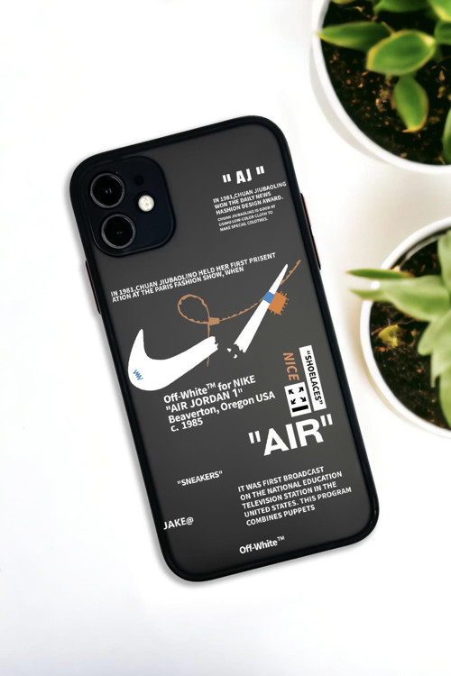 İphone 11 Uyumlu Air Desenli Buzlu Şeffaf Lüx Telefon Kılıfı