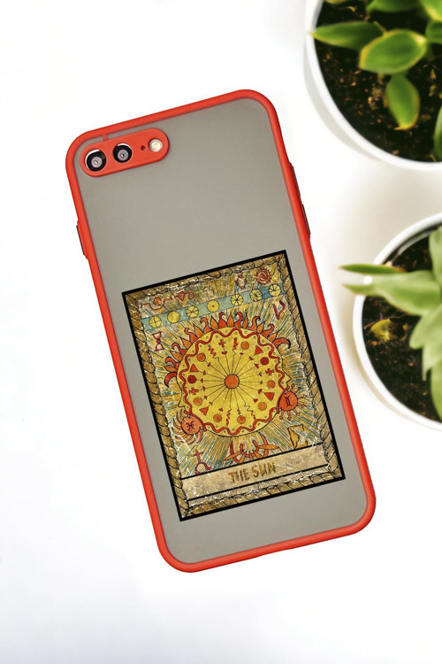 İphone 7 Plus Uyumlu The Sun Deer Desenli Buzlu Şeffaf Lüx Telefon Kılıfı